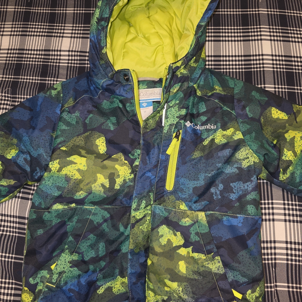 Columbia Kids' Camouflage Jacket - Blue and Green
